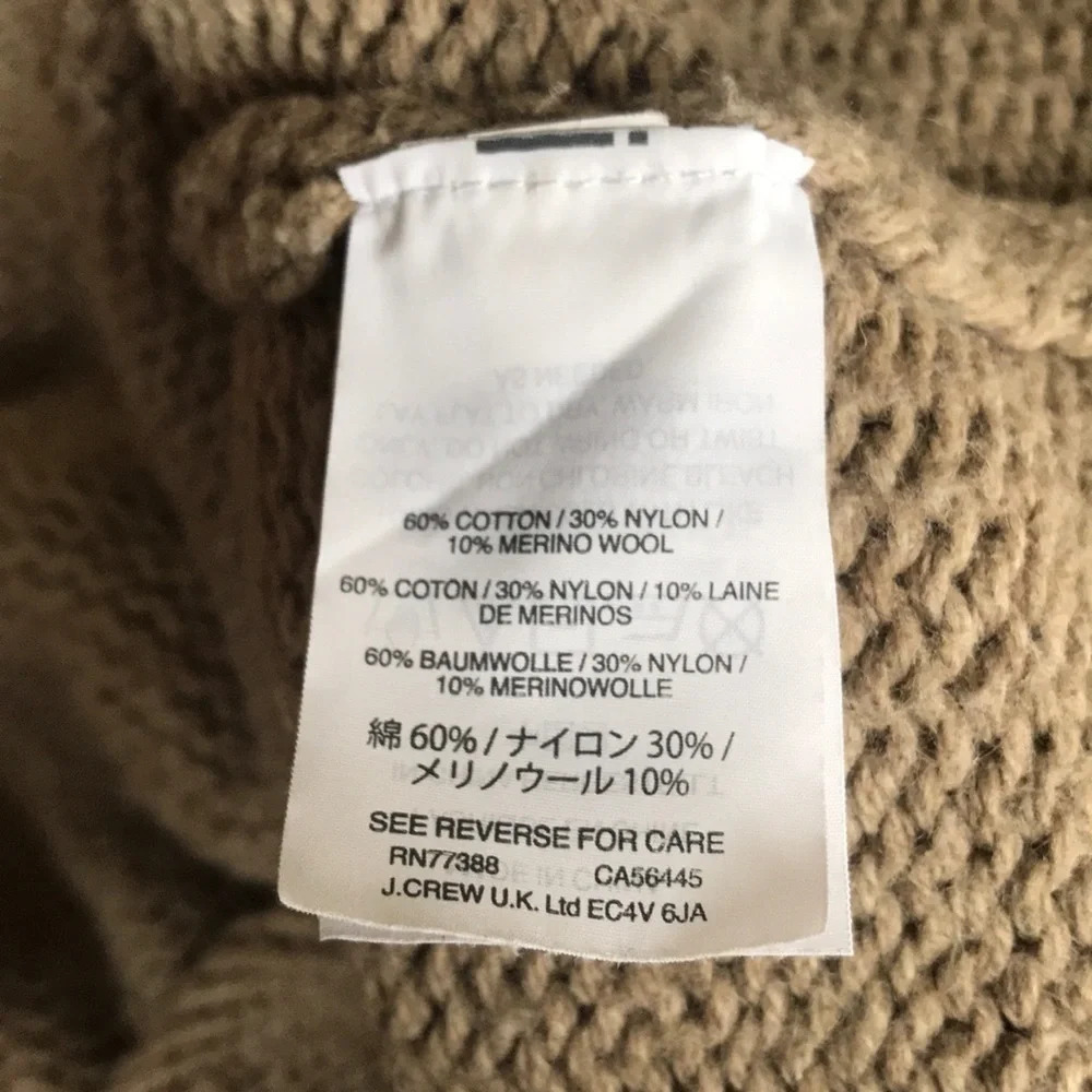 j crew shawl collar merino wool sweater coat size small